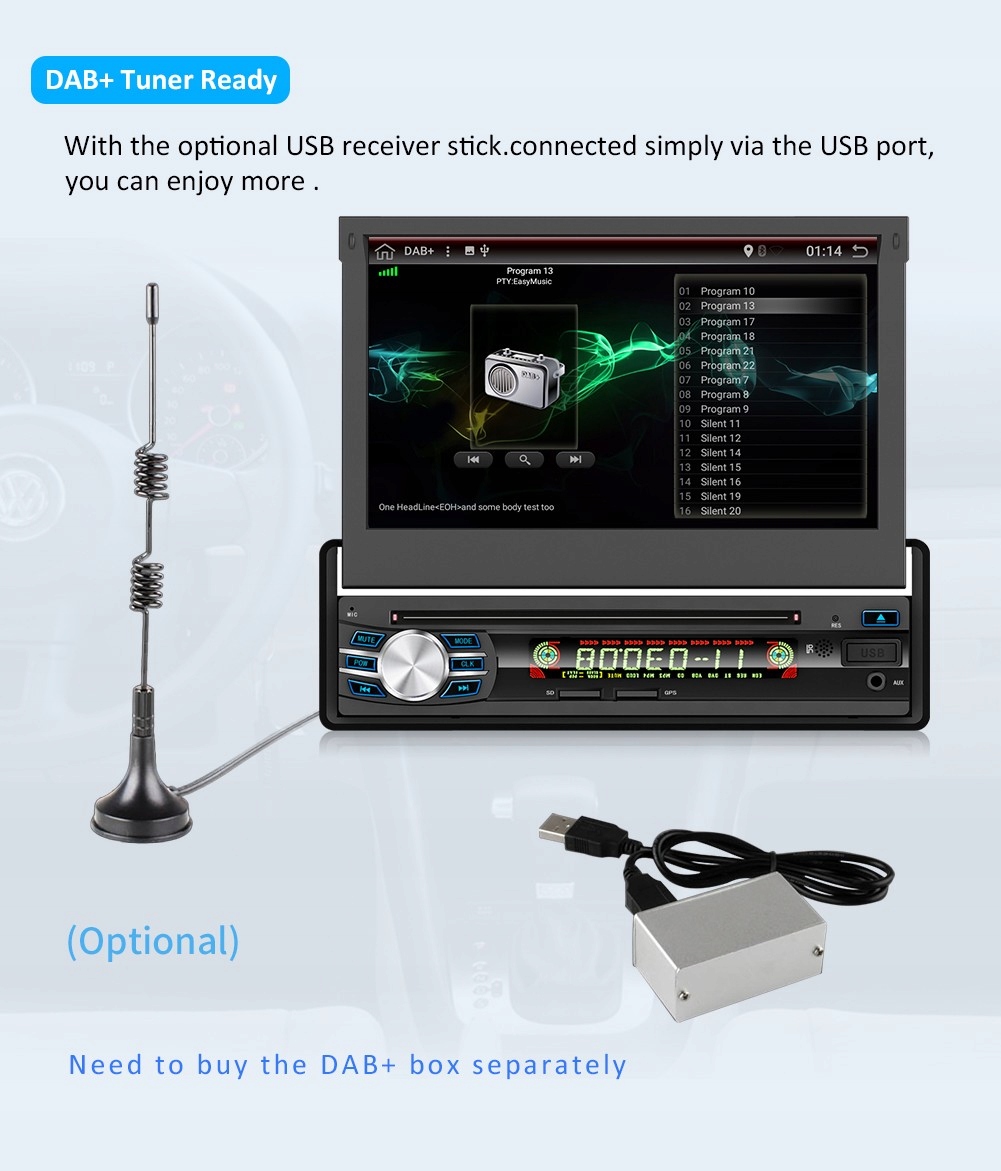 Uniwersalne radio 1din Android WiFi GPS GRATIS Moc wzmacniacza 4 x 45 W