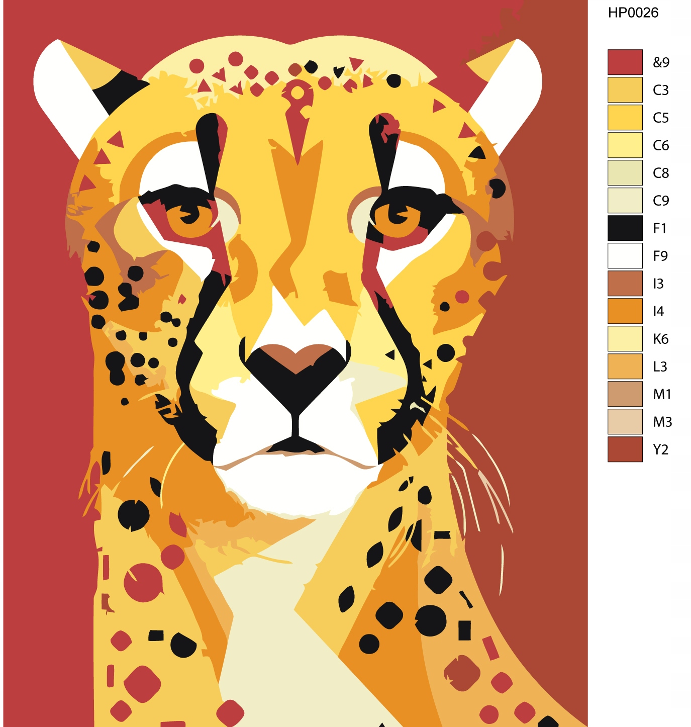 Obraz na malování barvami Gepard sada 30x40
