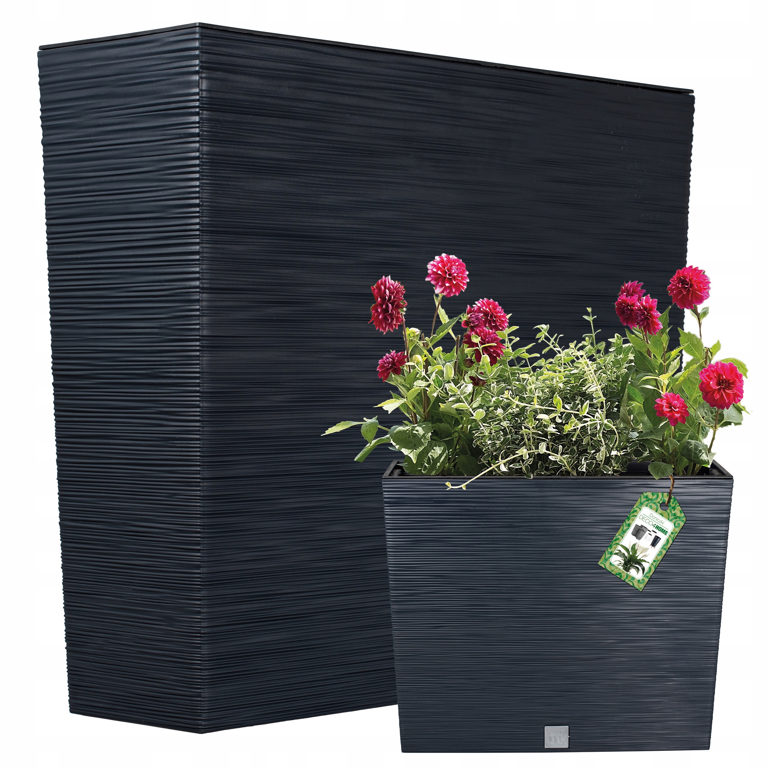 Doniczka Donica Ogrodowa Kwietnik Skrzynka Na Kwiaty Wysoka 50x58CM Wkład