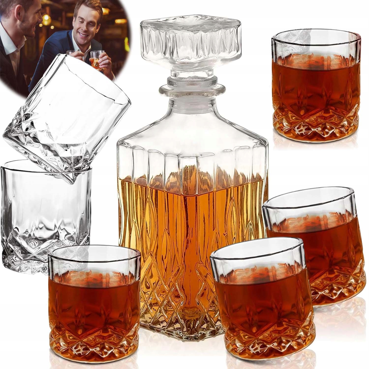Sada Na Whisky Karafa 6X Sklenice Dárek K Výročí Nebo Kolaudaci
