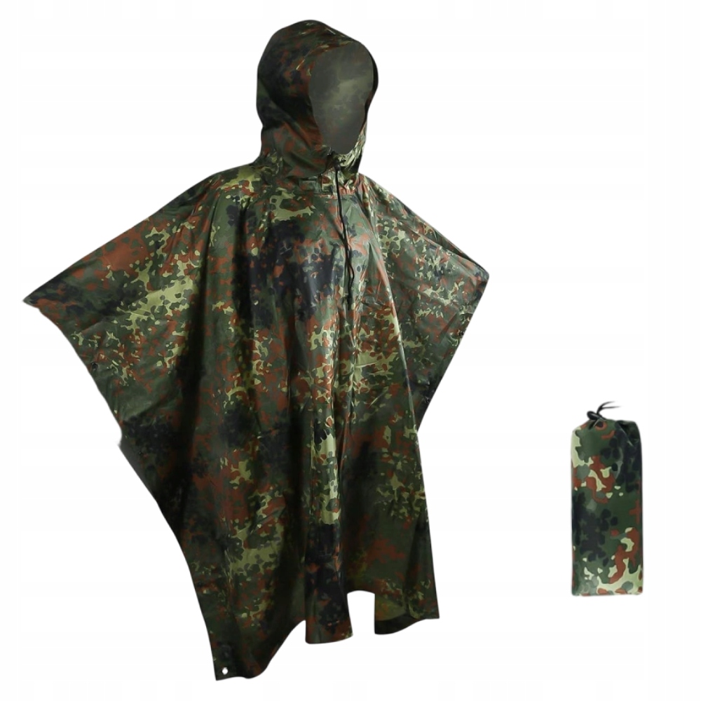 Ponczo Peleryna Przeciwdeszczowa 200x140cm na Polowania, Wędrówki, Plamy Kamuflażu