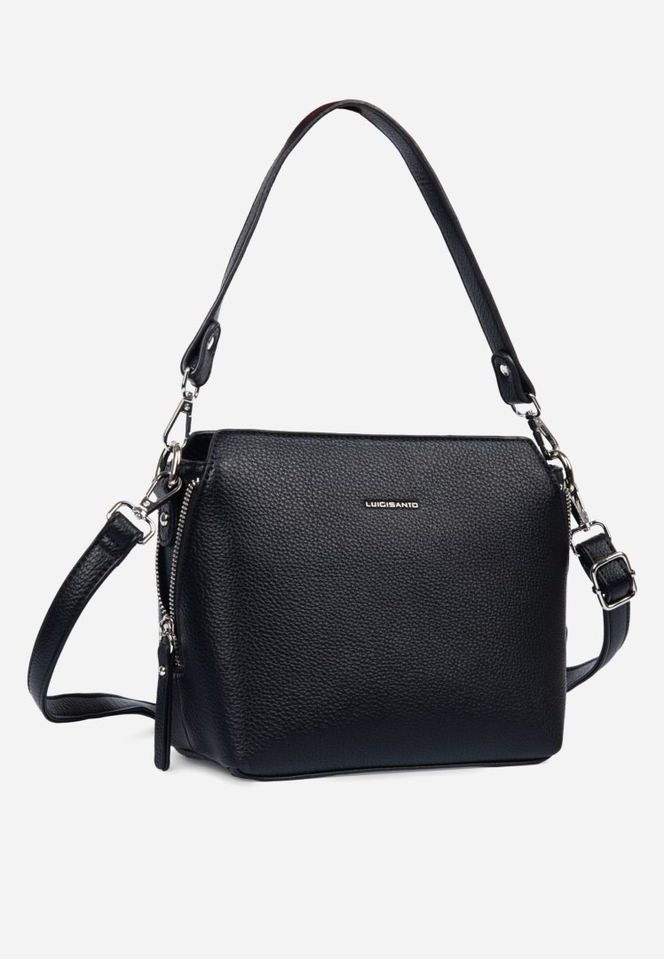 Modna Stylowa Czarna Listonoszka Torebka damska Luigisanto Na Ramię