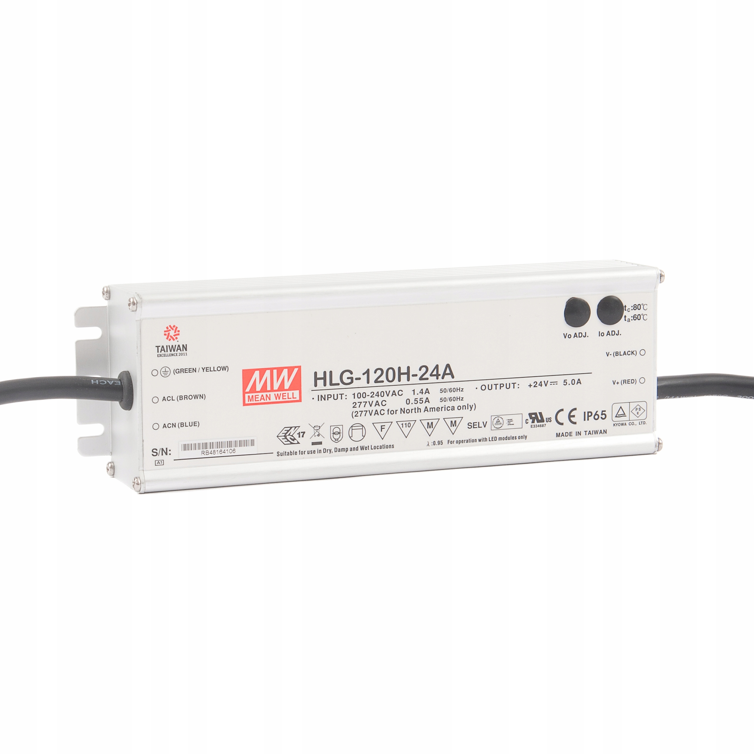 Napájecí zdroj Mean Well HLG-120H-24A 24V 5A 120W