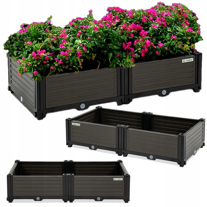 Zeleninový Záhon Pěstební truhla Bylinkový Záhon Květinová Balkonová ZÁHON82x41x17 M