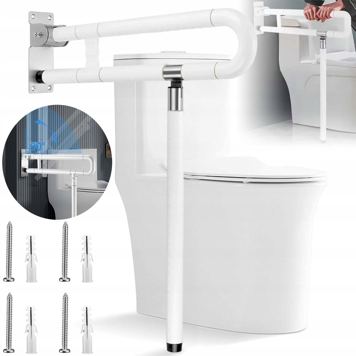 Poręcz Wannowa Łatwy Montaż Wsparcie Dla Seniorów Rekonwalescentów Do 200KG