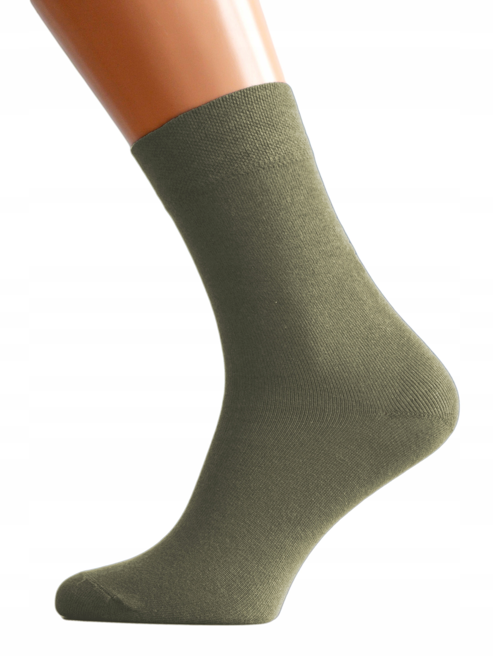 SKARPETY GARNITUROWE MĘSKIE GŁADKIE OLIWKA 40-41