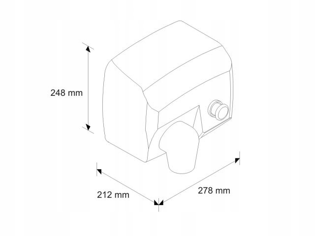 MERIDA SUSZARKA DO RĄK SANIFLOW NA PRZYCISK MATOWA Materiał obudowy metal