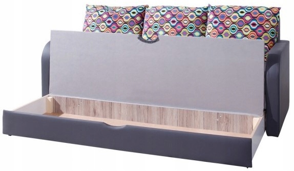 Sofa kanapa wersalka OLIDO funkcja spania pojemnik Kolor obicia odcienie szarości