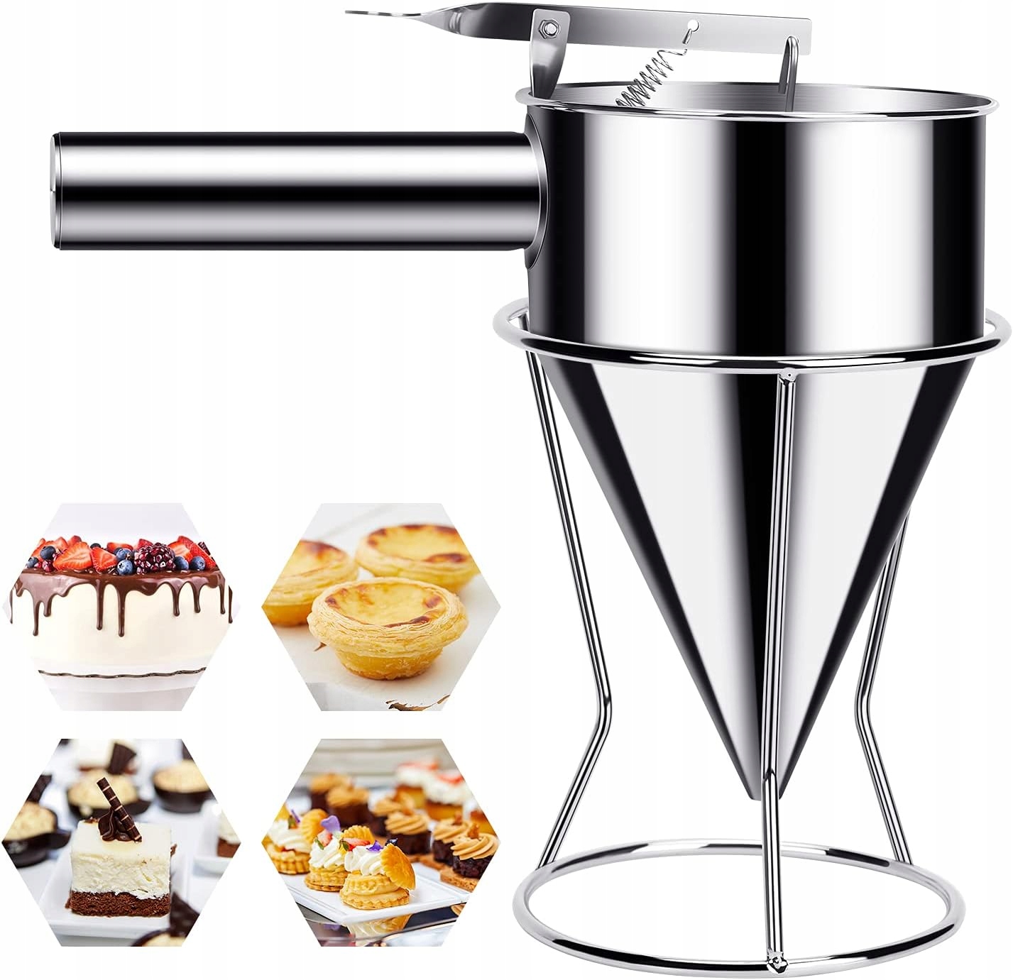 DOZOWNIK LEJEK DO CIAST STAL NIERDZEWNA 1,3L Waga produktu z opakowaniem jednostkowym 0.6 kg