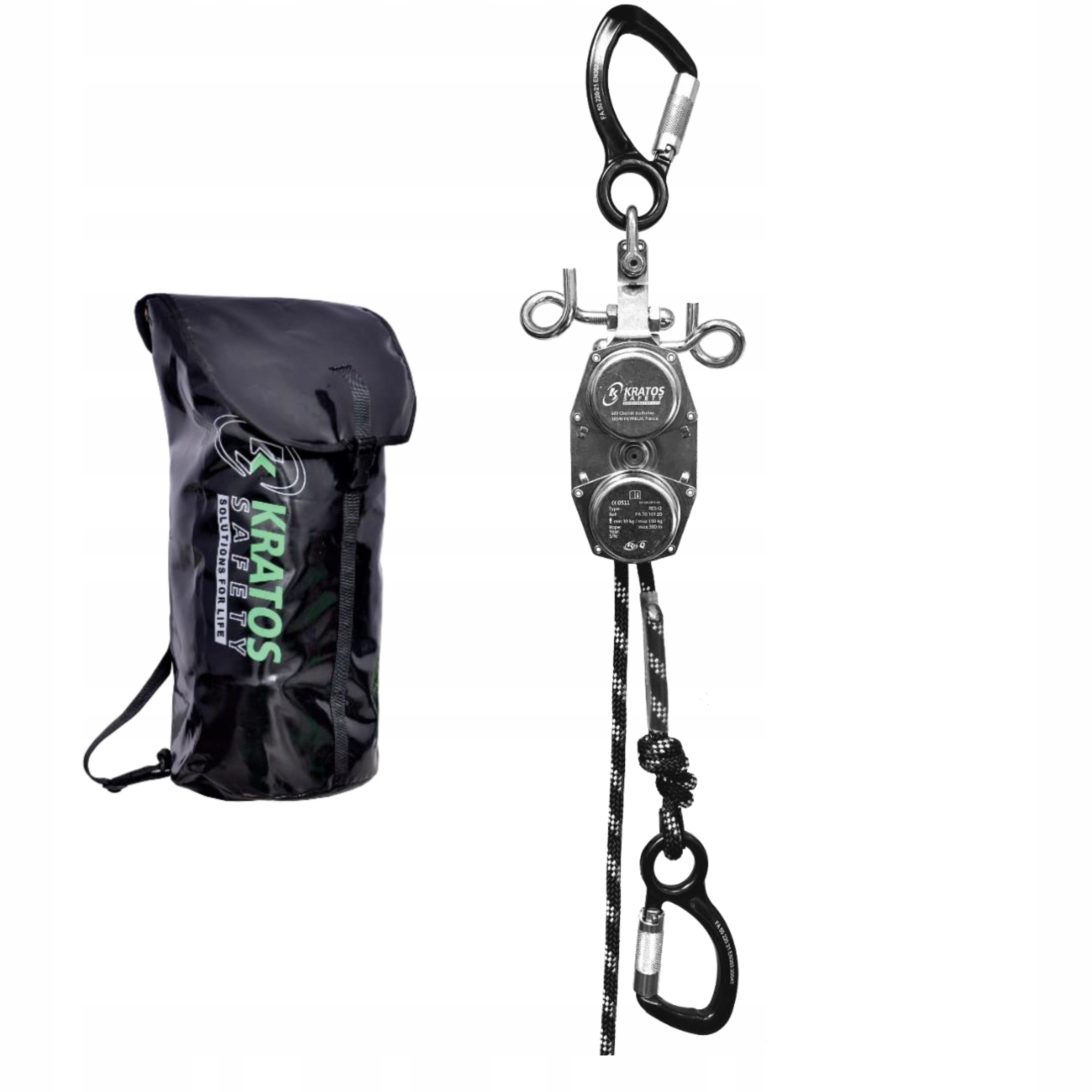 Urządzenie ratownicze , ewakuacyjne system Res-Q 20 m EN341 klasa 1B Kratos