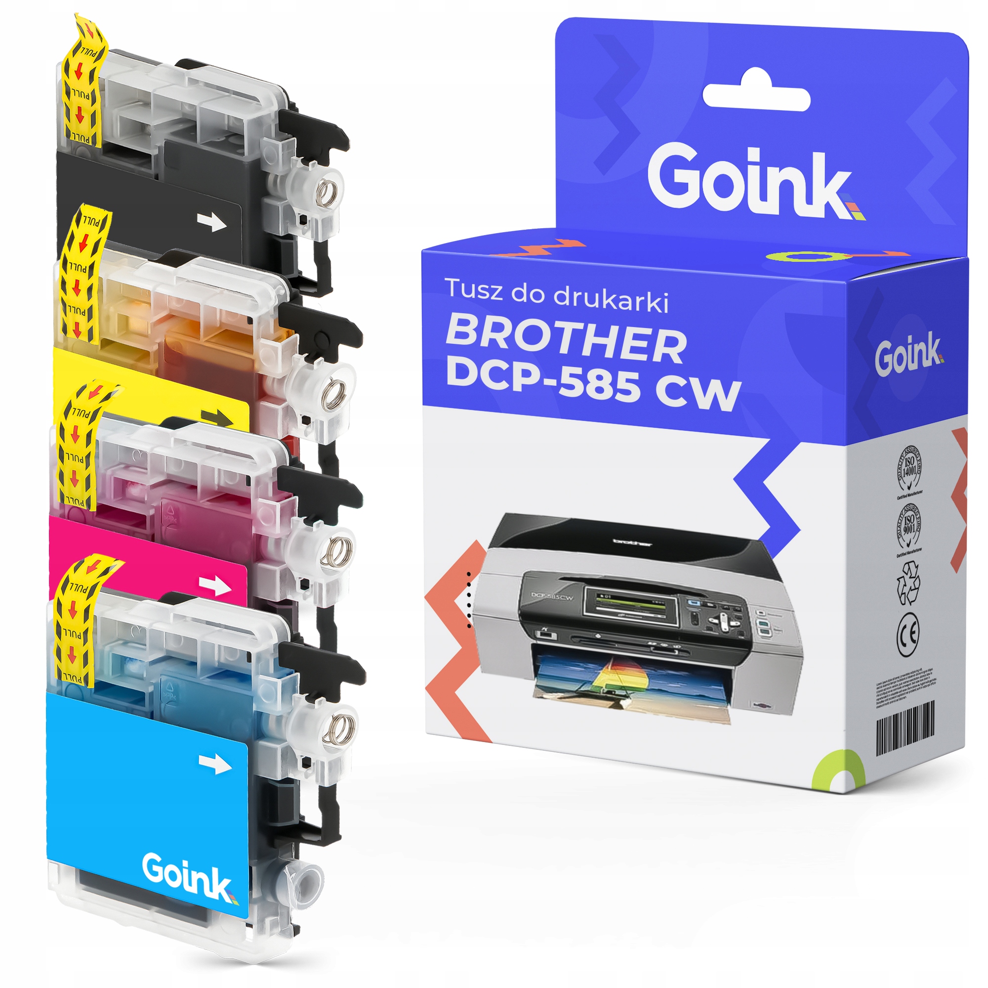 

Zestaw Tuszy do Brother DCP-585 Cw Cmyk LC1100