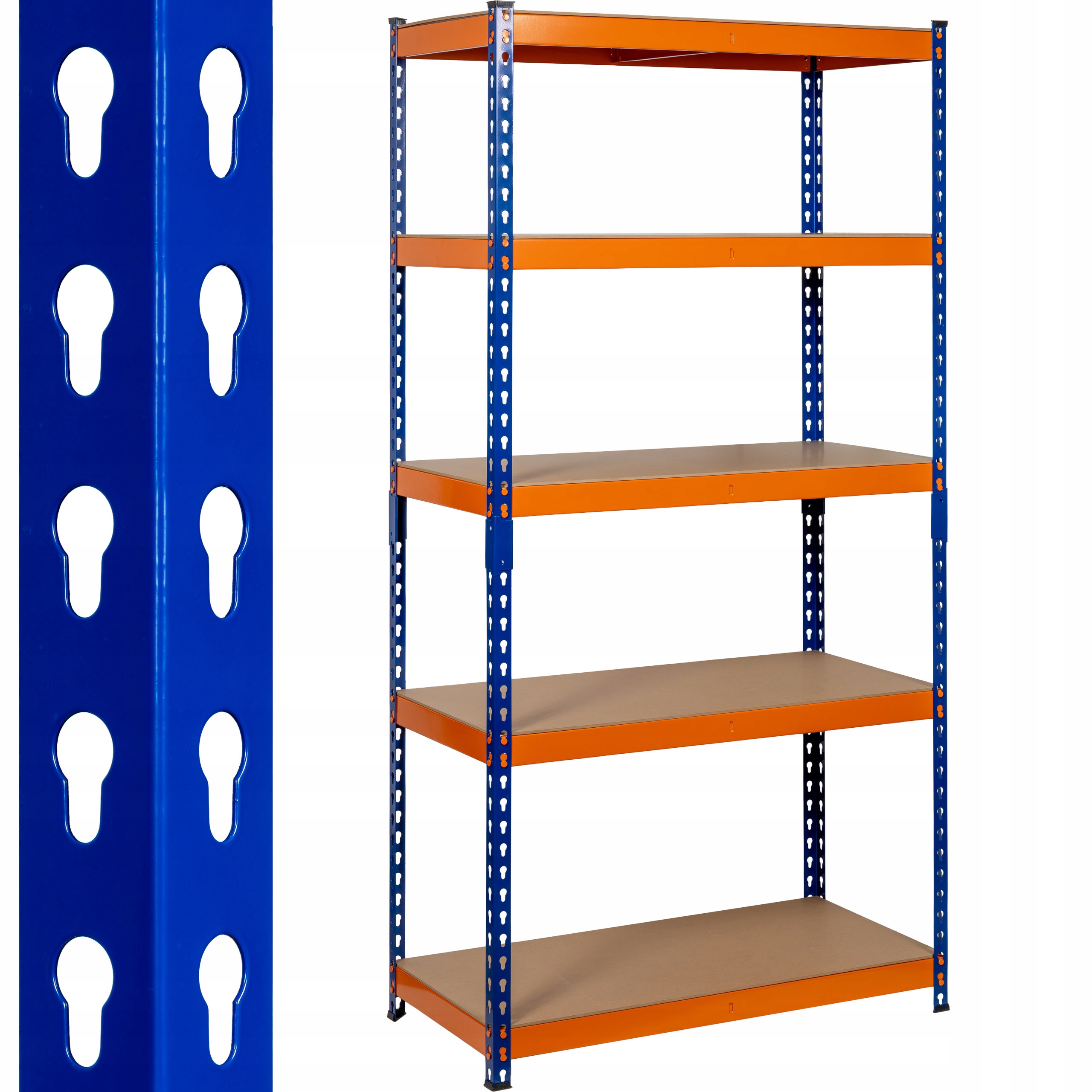 Skladový regál, kovový, Silný 5 x 200 kg Dooc 183x90x45, lakovaný