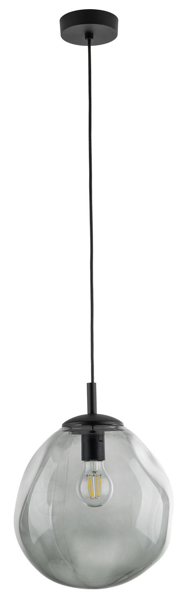 Závesná lampa Sol Čierna Grafitová Sklenená lampa 1xE27 25 cm Stropná lampa