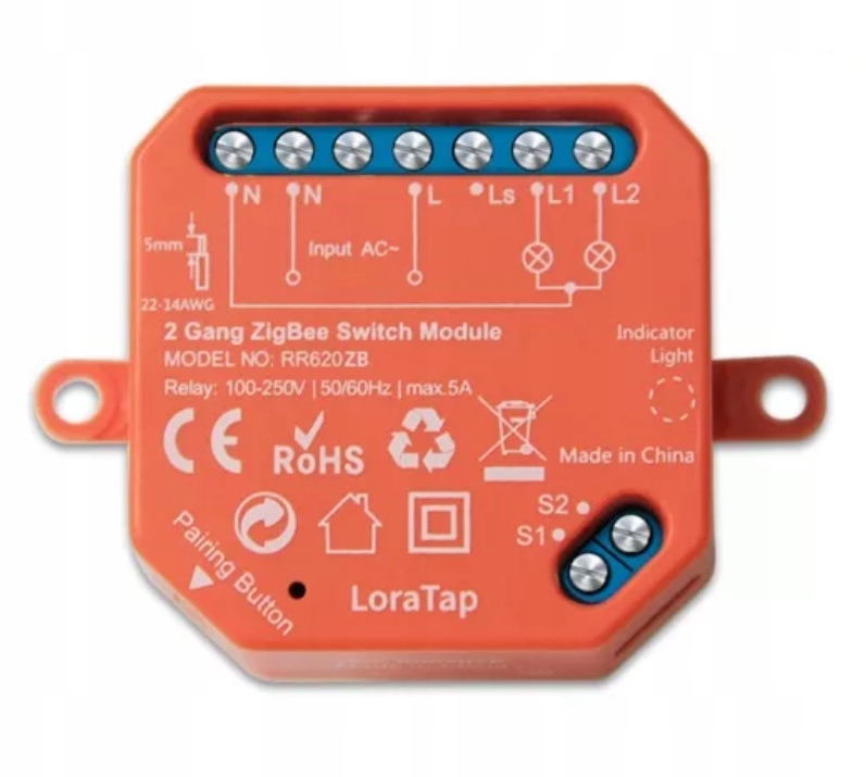 

Sterownik przekaźnikowy 2 obwody ZigBee Lr Tuya