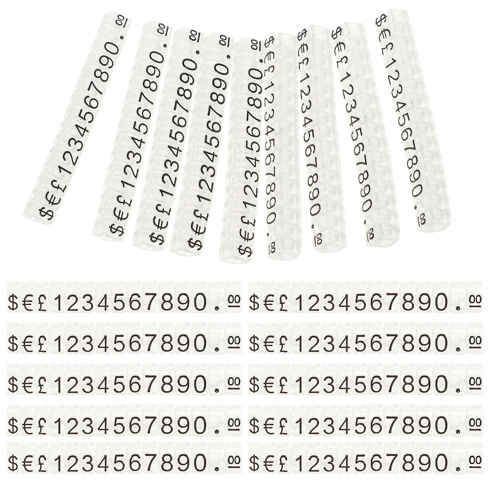 ZEGARKI CYFROWE METKI PLASTIKOWE KOSTKA CENOWA 20 SZT