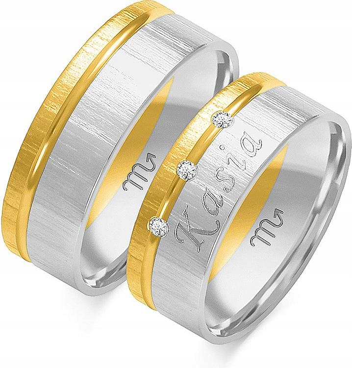 Bílé zlaté jemné snubní prsteny 585, 14 15 16, výjimečná svatební kolekce