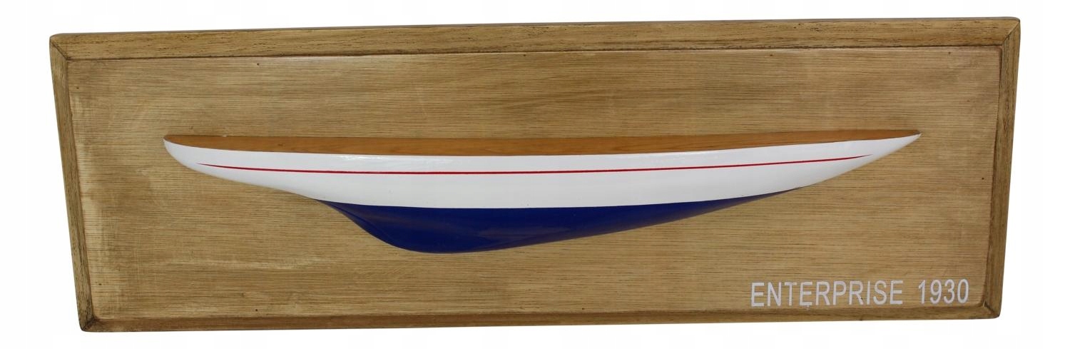Enterprise poloviční loď na palubě, dřevo, 47,5x15,5x5cm