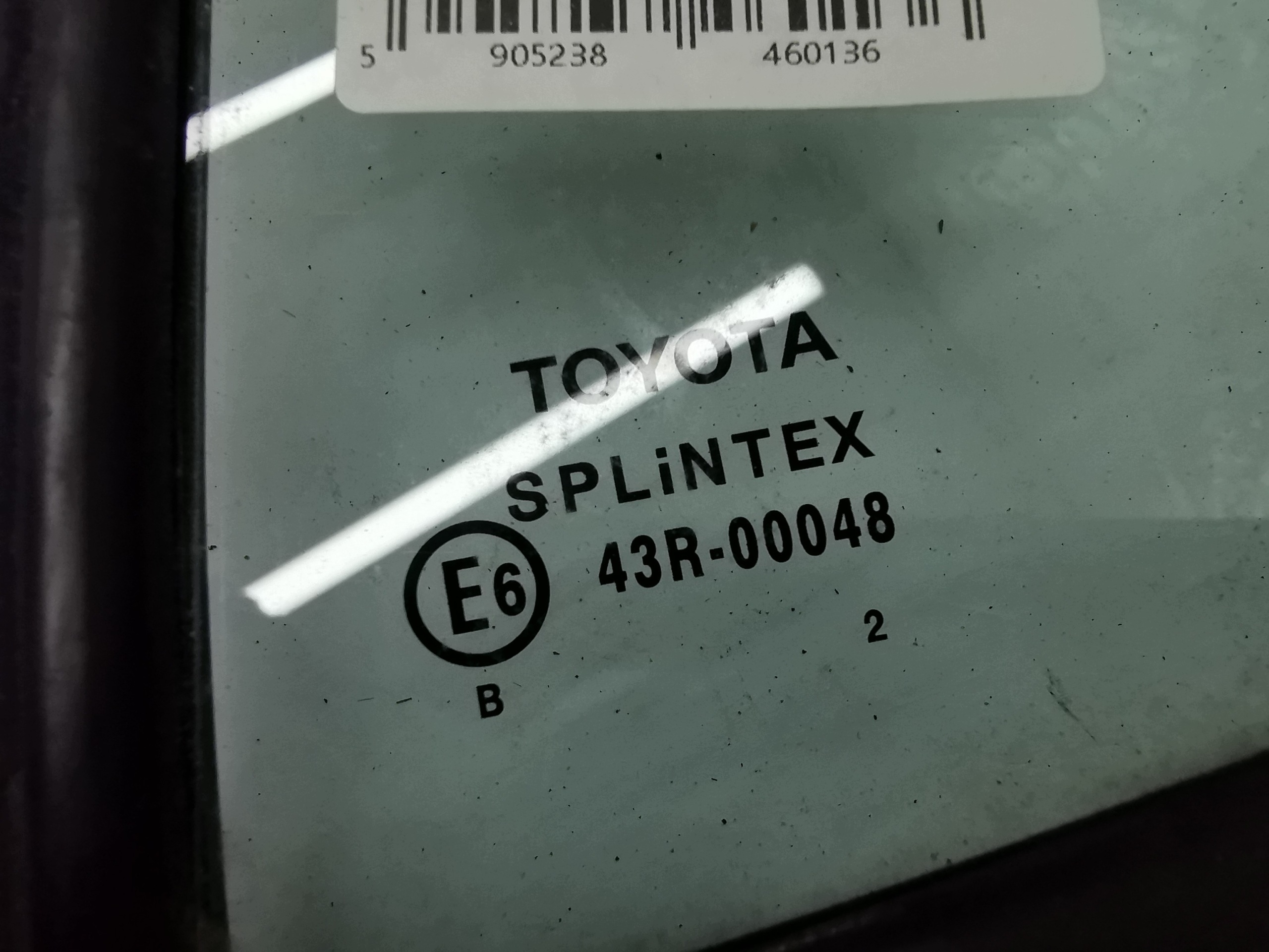 window bodywork left rear part rear TOYOTA YARIS II 68189-0D010