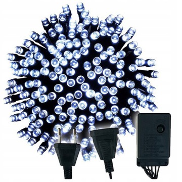 

Lampki Choinkowe 500 Led Biały Zimny Świąteczne