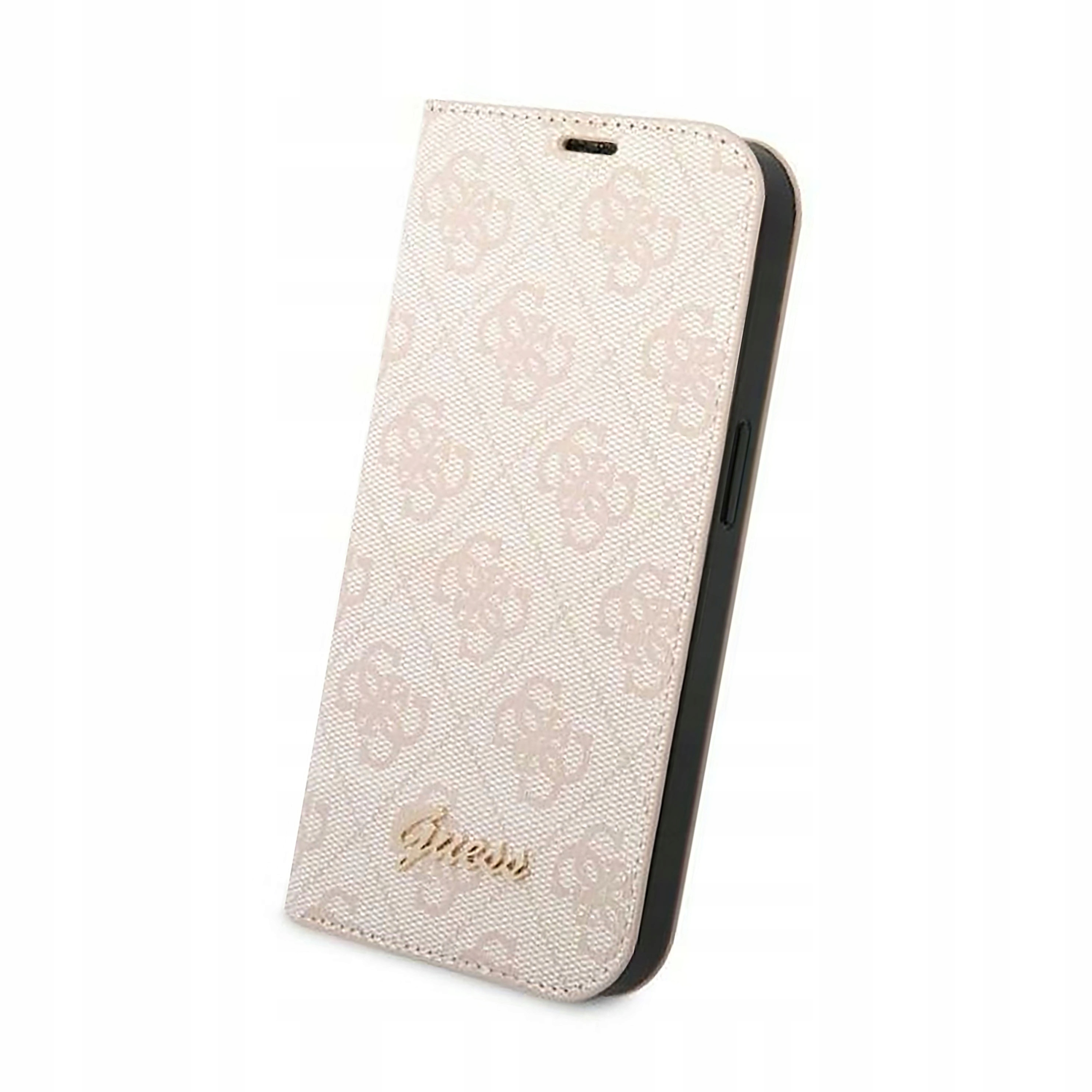 Etui Guess 4G Vintage Gold Logo do iPhone 14 Pro różowe