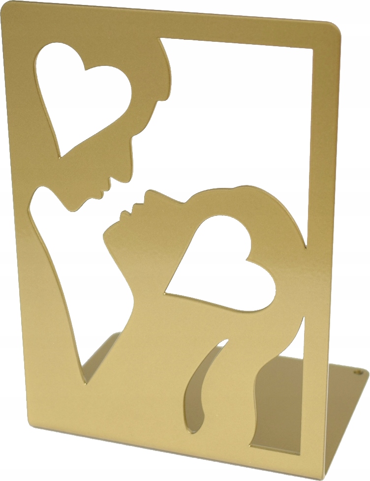 Podpórka do książek Zakochani Solidna Metal Złota