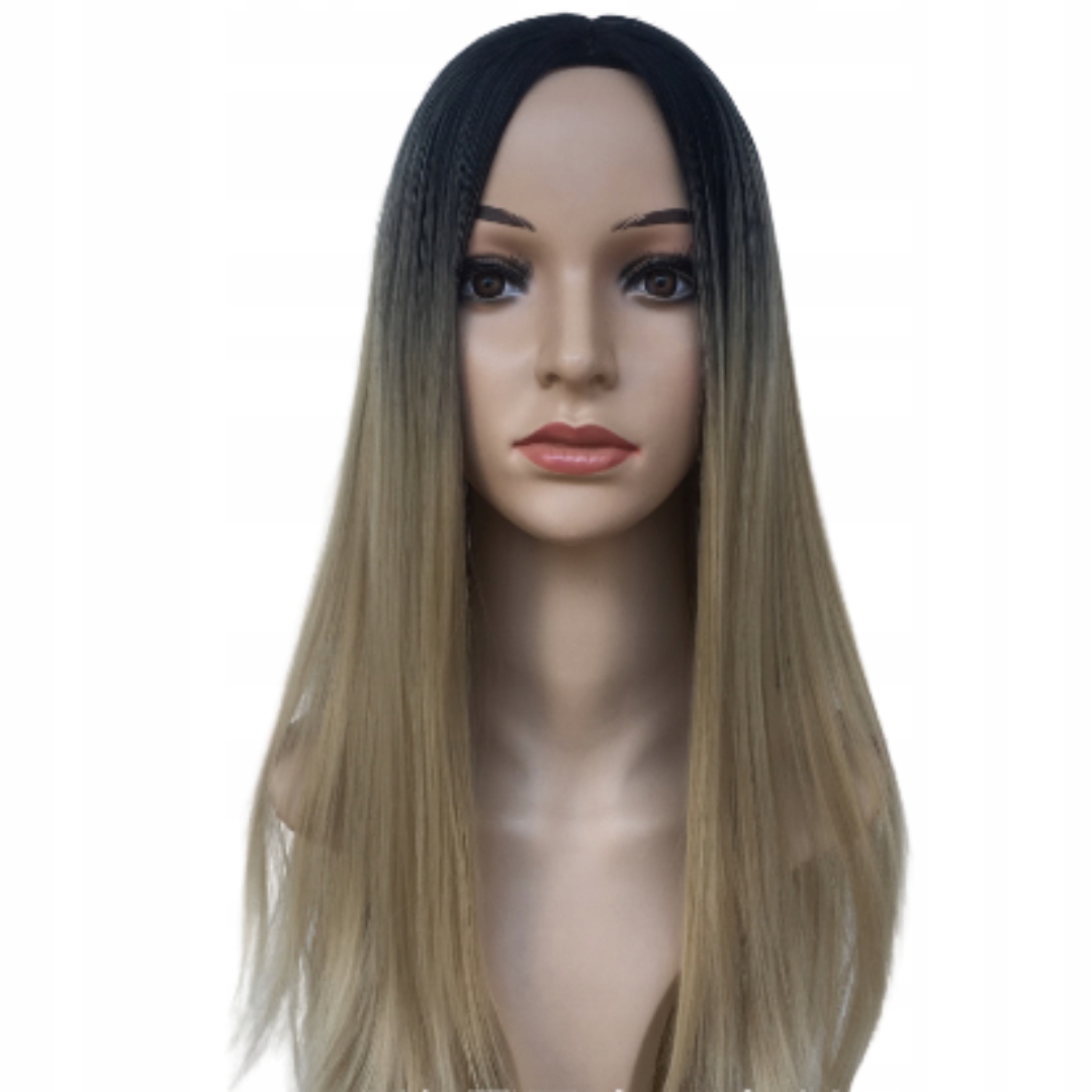 

Peruka włosy długie Czarne Blond damskie 60 cm