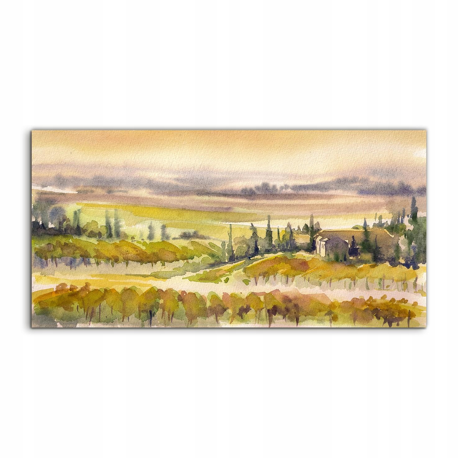 Akrylový obraz 140x70 s grafikou Toskánska Akvarely
