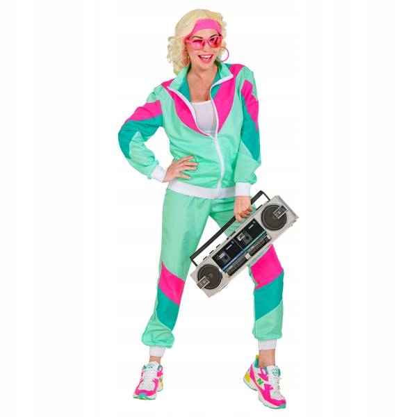 STRÓJ DRES MIĘTOWY DRESIARZ LATA 80 DISCO XL Rozmiar XL