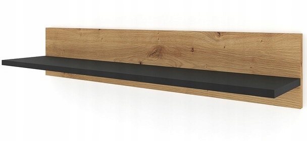

Półka wisząca Nuka G 100 cm dąb artisan czarny mat