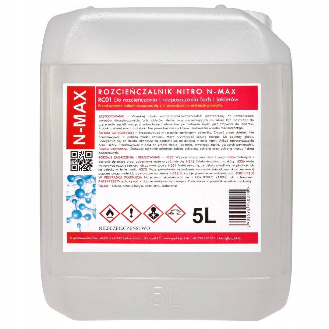 Rozcieńczalnik rozpuszczalnik Nitro RC-01 N-max 5L