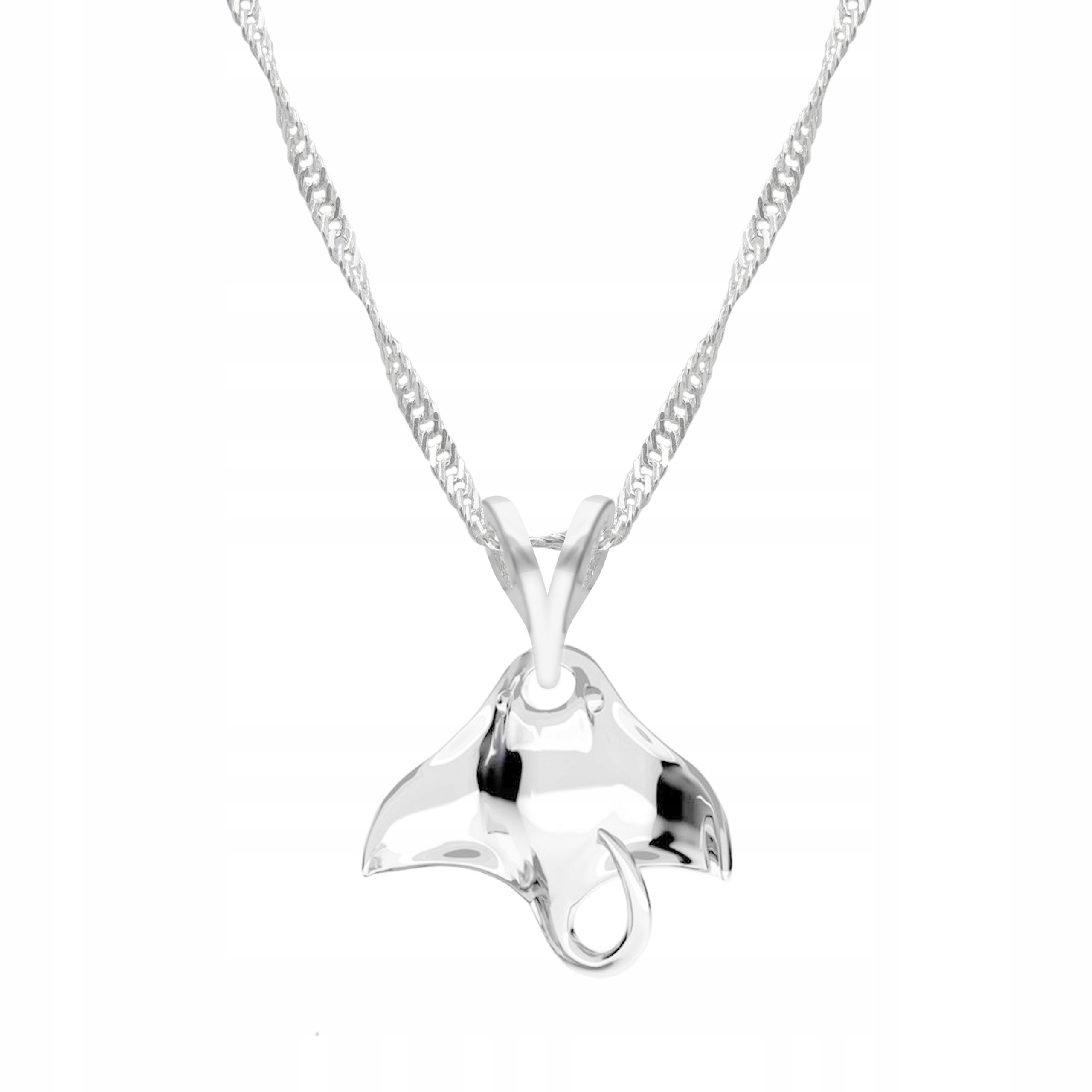 

Łańcuszek srebrny naszyjnik 925 Płaszczka Ryba