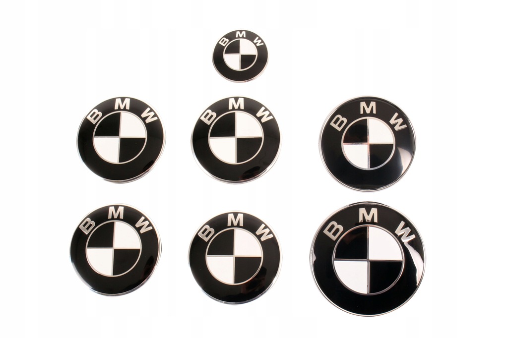Znaczek Znaczki Emblemat Emblematy Black Czarny Biały Bmw E46 E90 Komplet