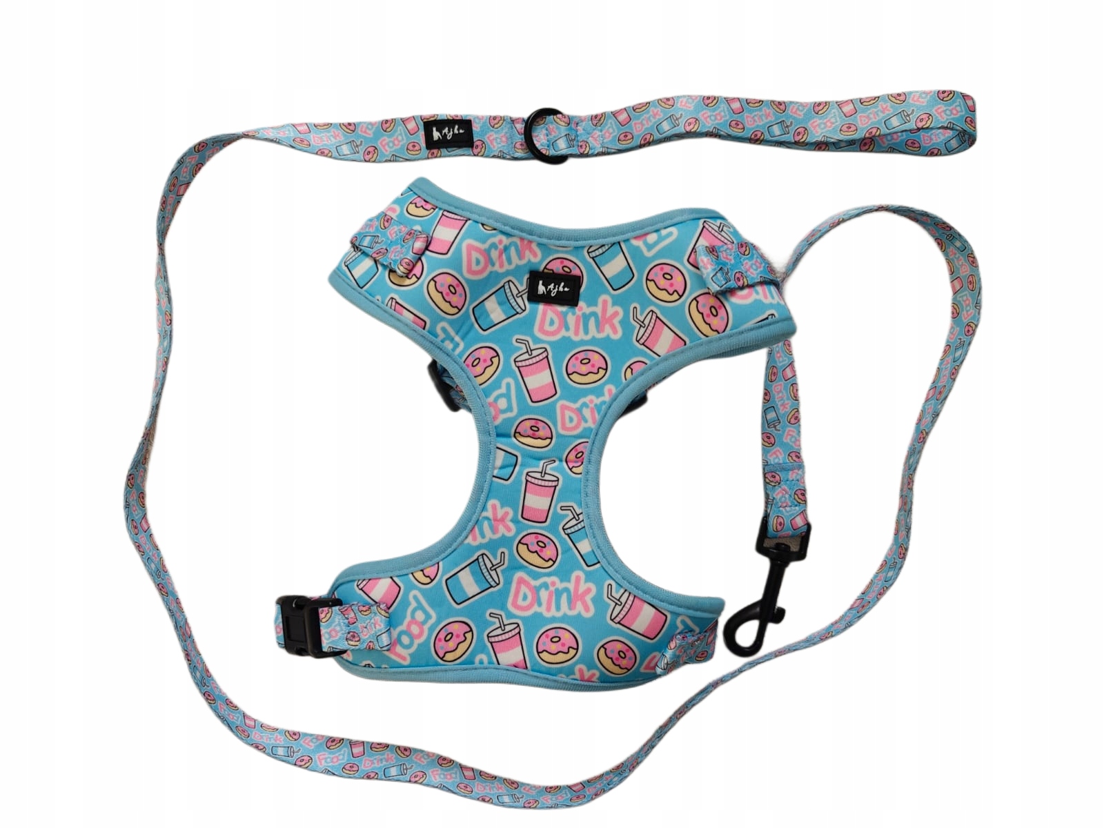 Levně Barevný vycházkový set pro psa s vodítko, velikost M