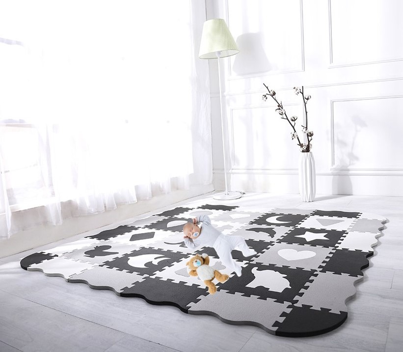 Mata Puzzle Piankowe Edukacyjna Duża Gruba 36szt Stan opakowania oryginalne