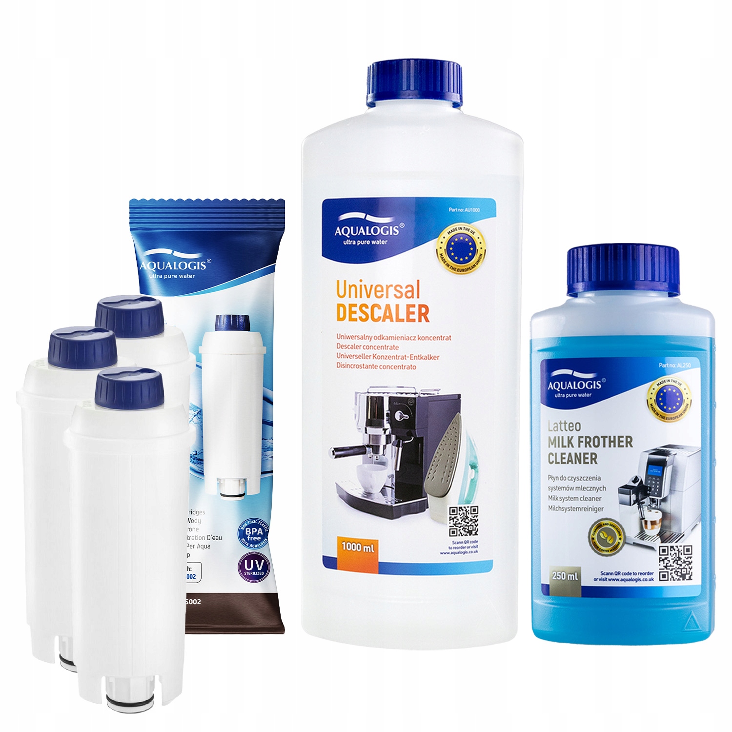 3x Filtr do kávovaru Delonghi AL-S002 UniDec 1L Tekutina 250 ml