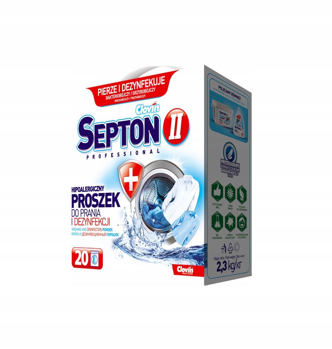 

Proszek piorąco dezynfekujący Clovin II Septon 5kg