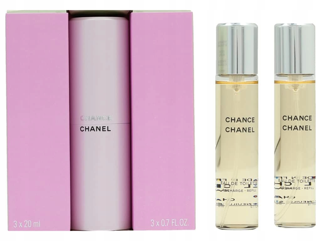 Chanel Chance Twist Toaletní Voda Pro Ženy 60 ML (1X20 ML REFILLABLE+2X