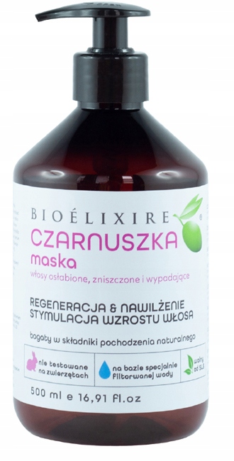 BIOELIXIRE MASKA Z CZARNUSZKĄ włosy osłabione