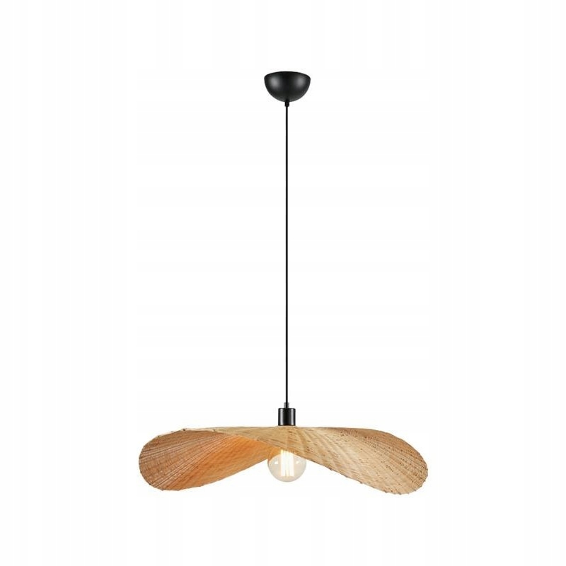 Závěsná Lampa Bambus Markslojd Rayo 108677 Béžová, Černý Klobouk