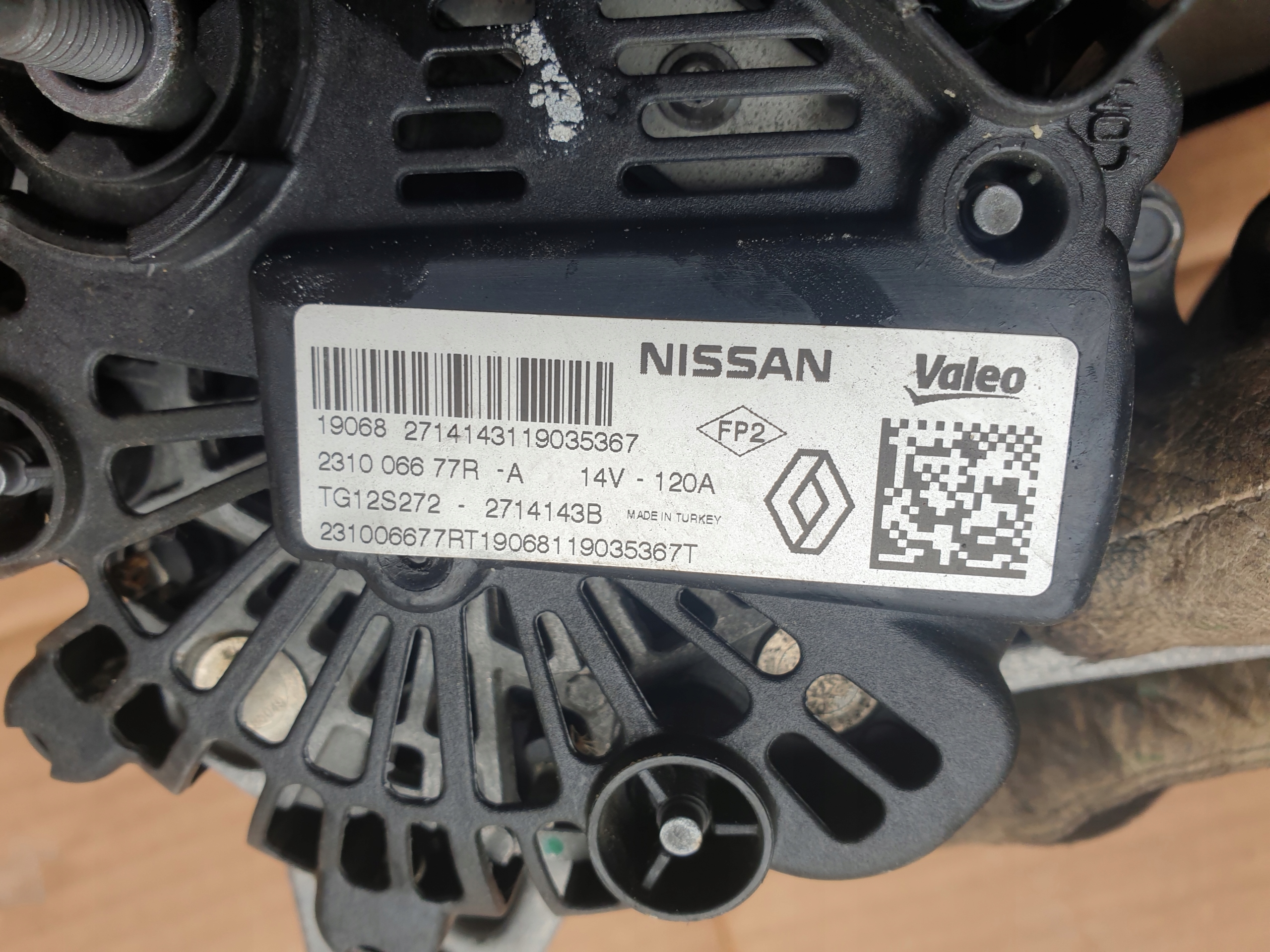 ALTERNATOR RENAULT CLIO CAPTUR DACIA 231006677R 0.9 TCE 1.2