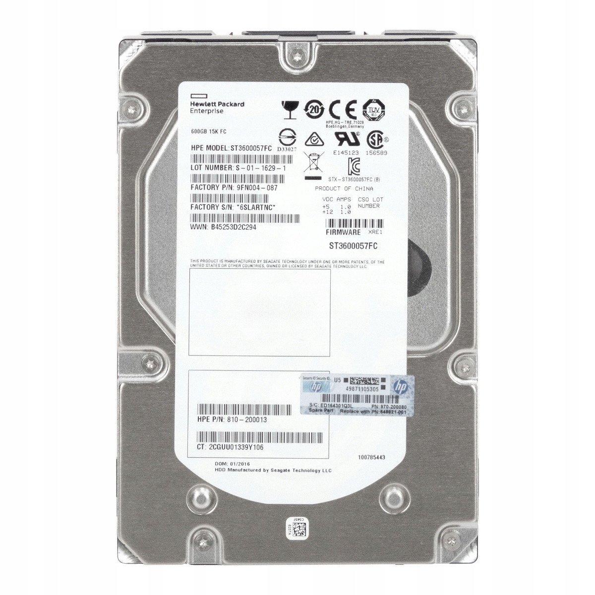 Hp 810-200013 600GB 15K 16MB Fc 3.5'' ST3600057FC