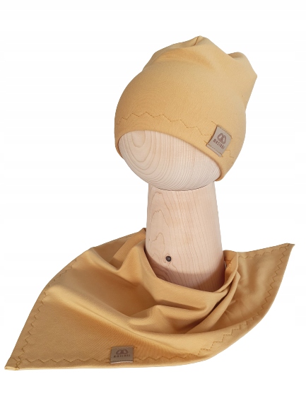 

Zestaw Czapka + Chusta Musztarda 36-39cm Smerfetka