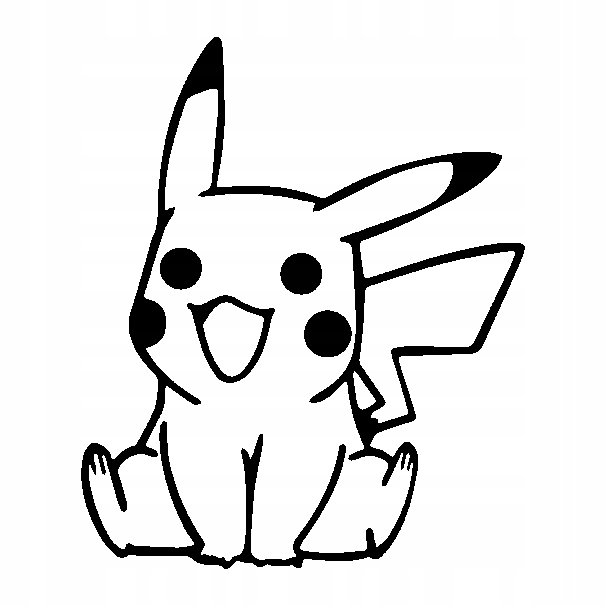

Wlepka Pikachu czarna na auto