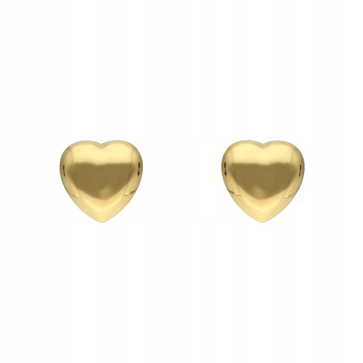 Efektní náušnice ve tvaru srdce, pozlacené stříbro