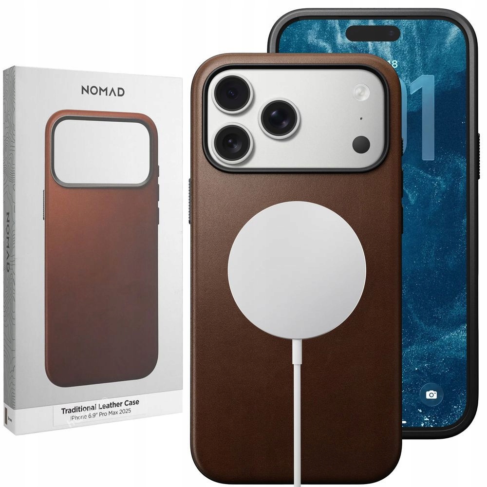 zadní kryt pouzdro Nomad pro iPhone 17 Pro Max MagSafe z přírodní kůže