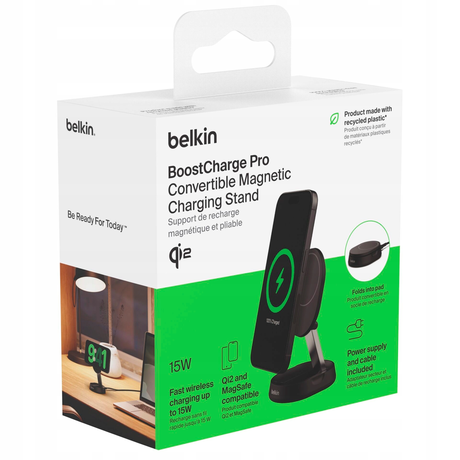 Belkin Boost Charge Pro Qi2 15W magnetická nabíjačka čierna. WIA008vfBK