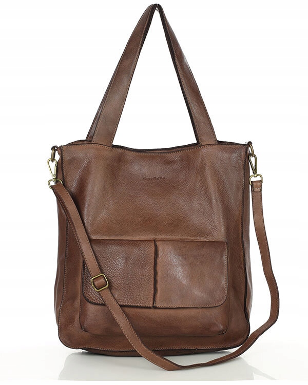 Modna torebka damska shopper A4 skóra naturalna