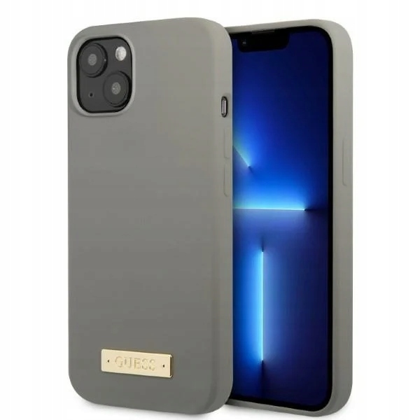 Pouzdro Guess GUHMP13MSPLG pro Apple iPhone 13 šedá/šedá hard case Silicone Logo