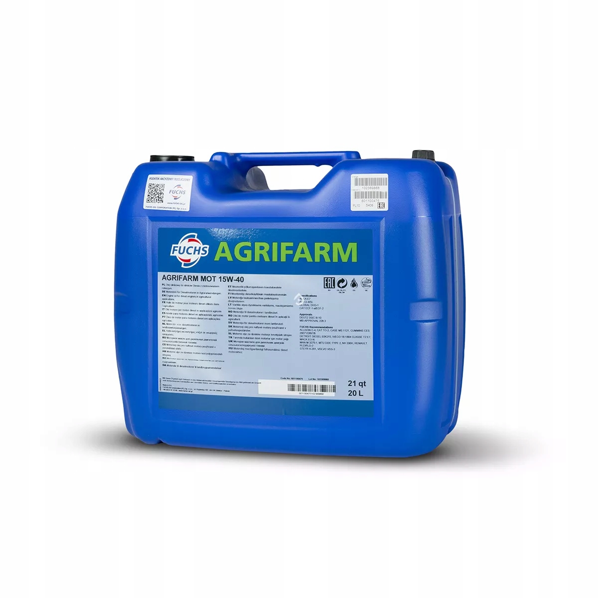 

Fuchs Agrifarm Mot 15W40 20L.