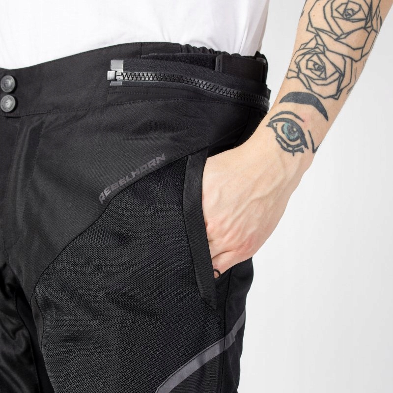 SPODNIE TEKSTYLNE REBELHORN FLUX BLACK 3XL Rozmiar XXXL